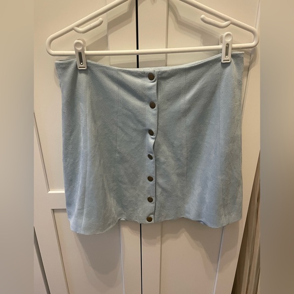 Altar’d State velvet baby blue skirt - Picture 1 of 6
